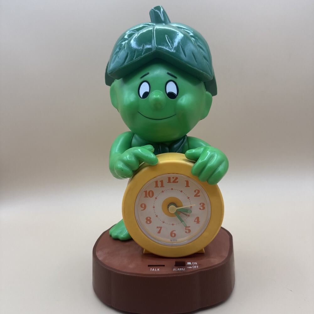 Little Sprout Talking Alarm Clock 1985 Little Green Giant PILLSBURY